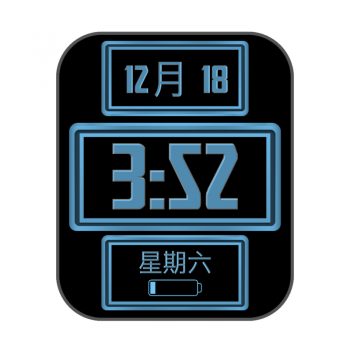 黑色底蓝色数字简约表盘.clock