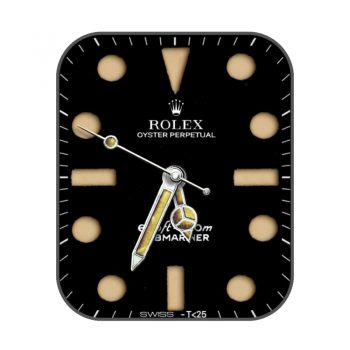 劳力士ROLEX黑色底橙色刻度表盘.clock