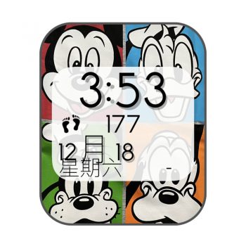 迪士尼米奇高飞布鲁托唐老鸭表盘.clock