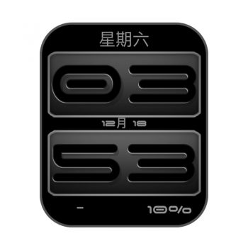 黑色极简日历时间星期表盘.clock