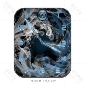 蓝色雾状迷雾表盘.clcok