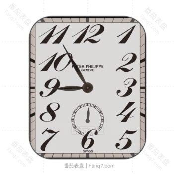 partek philippe百达翡丽手绘罗马数字米白表盘.clock