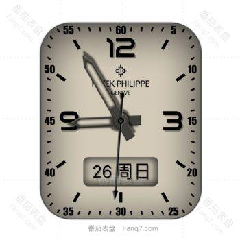 partek philippe百达翡丽复古米黄罗马数字表盘.clock