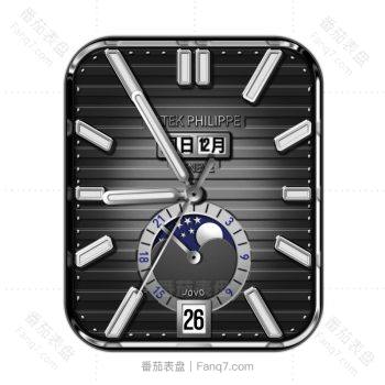 partek philippe百达翡丽灰色渐变条纹表盘.clock