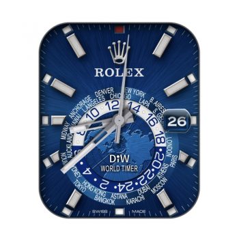 劳力士ROLEX深蓝色星球英文表盘.clock