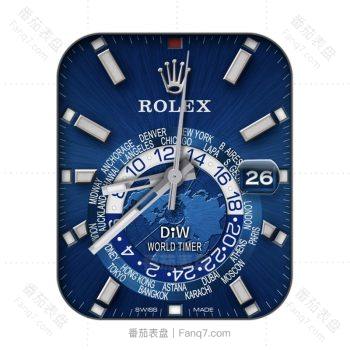 劳力士ROLEX深蓝色星球英文表盘.clock