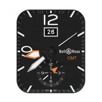 bell & ross 柏莱士黑底白色罗马数字表盘.clock