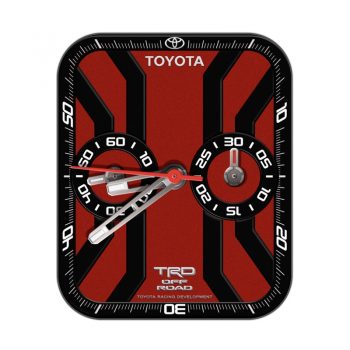 TOYOTA丰田黑色红底双盘表盘.clock