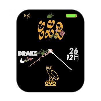 nike耐克黑色底黄色猫头鹰表盘.clock