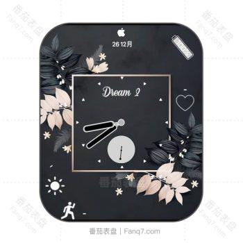 Dream 梦apple苹果唯美花卉灰底表盘.clock