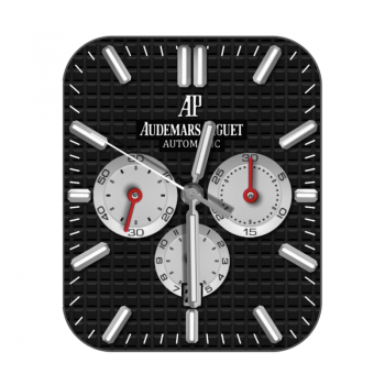 爱彼Audemars Piguet黑方格白色刻度三盘表盘.clock