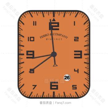 FERRO&COMPANY手表橙色简约表盘.clock