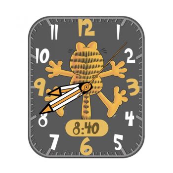 Garfield加菲猫灰色趴着背影表盘.clock