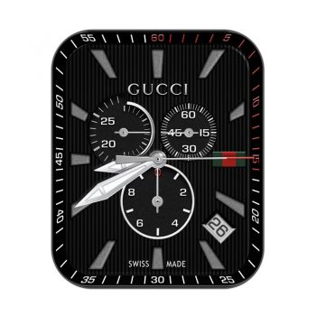 GUCCI古驰黑色底三盘表盘.clock