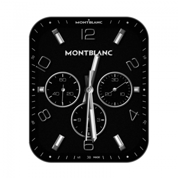 Montblanc万宝龙黑色简约三盘表盘.clock