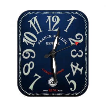 Franck Muller法兰克穆勒蓝色罗马数字外侧速计时圈表盘.clock