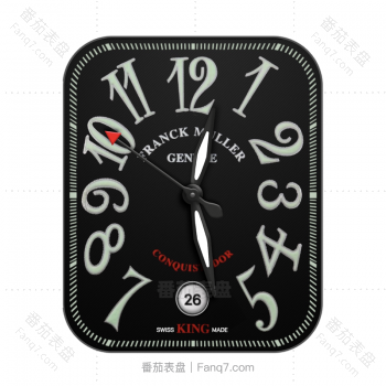 Franck Muller法兰克穆勒黑色罗马数字外侧速计时圈表盘.clock