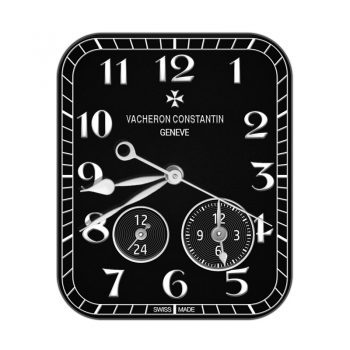 江诗丹顿(Vacheron Constantin)黑色底白色刻度表盘.clock