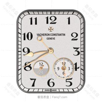 江诗丹顿(Vacheron Constantin)白色底黑色刻度金色指针表盘.clock