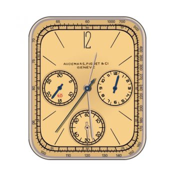 爱彼Audemars Piguet嫩黄色三盘表盘.clock