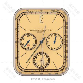爱彼Audemars Piguet嫩黄色三盘表盘.clock