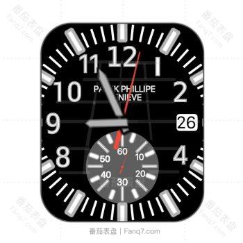 partek philippe百达翡丽嫩绿黑色斑马格白色刻度表盘.clock