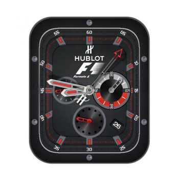 HUBLTO宇舶黑色磨砂红色指针表盘.clock