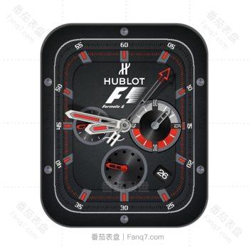 HUBLTO宇舶黑色磨砂红色指针表盘.clock