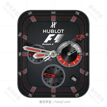 HUBLTO宇舶黑色磨砂红色指针表盘.clock