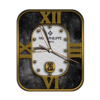 partek philippe百达翡丽牛仔黑黄金刻度表盘.clock