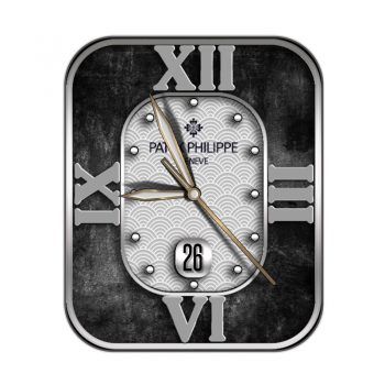 partek philippe百达翡丽牛仔黑银白刻度表盘.clock