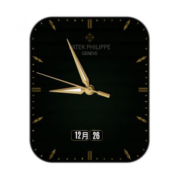 partek philippe百达翡丽黑色简约表盘.clock