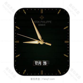 partek philippe百达翡丽黑色简约表盘.clock