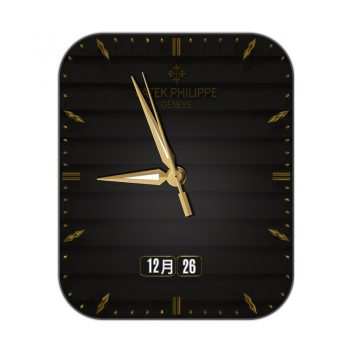 partek philippe百达翡丽棕色渐变条纹表盘.clock