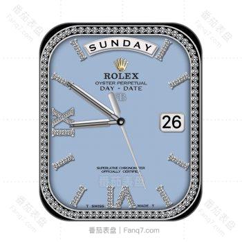 劳力士ROLEX迷雾蓝钻石刻度高级表盘.clock