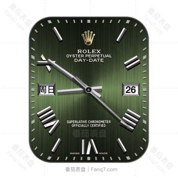 劳力士ROLEX深绿渐变银色刻度表盘.clock