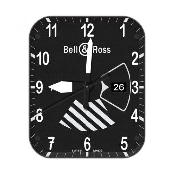 bell & ross 柏莱士黑底白色刻度表盘.clock