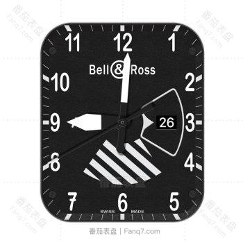 bell & ross 柏莱士黑底白色刻度表盘.clock