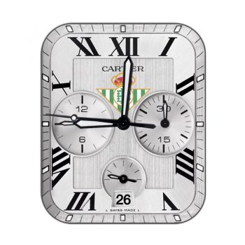Cartier卡地亚皇家马德里(Realmadrid)球队银色表盘.clock