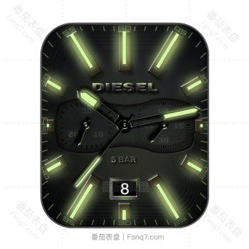 diesel眼镜造型暗夜荧光表盘.clock