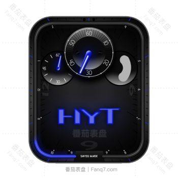 炫黑蓝紫色仪表盘渐进动态表盘.clock