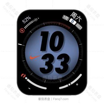 酷黑nike旋转圆球表盘.clock