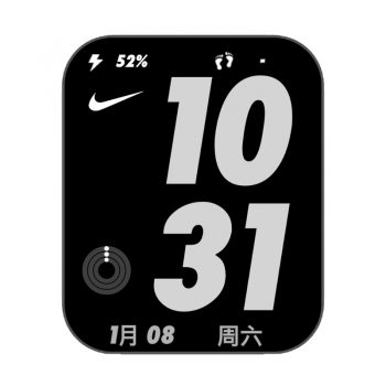 nike运动简约大数字表盘.clock