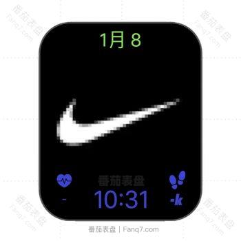 nike简约故障风logo表盘.clock