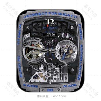 Jacob&co 杰克宝Chiron布加迪陀内置16缸发动机限量版表盘.clock