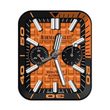 爱彼Audemars Piguet橙色方格黑色边表盘.clock