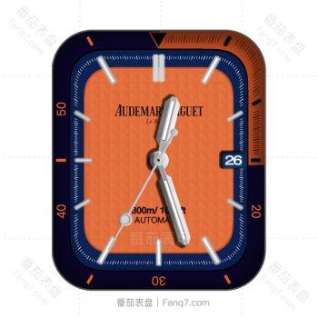 爱彼Audemars Piguet橙色方格蓝色小边黑色大边表盘.clock