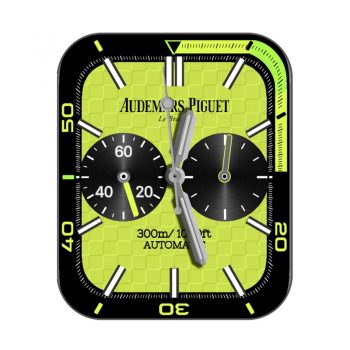 爱彼Audemars Piguet黄绿黑边表盘.clock