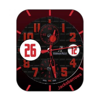 爱彼Audemars Piguet黑红色半圈黑色方格红色刻度表盘.clock