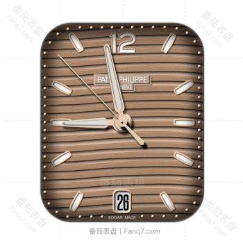 partek philippe百达翡丽棕色条纹表盘.clock